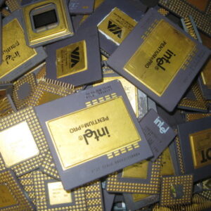  CERAMIC CPU SCRAPS INTEL PENTIUM PRO GOLD